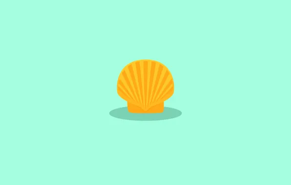 Picture sea, background, minimalism, shell