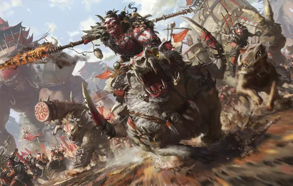 Orcs, Artwork, Stanton Feng, Desert Half-Orcs, Rise of The Horde Sarnuk bloodsoul
