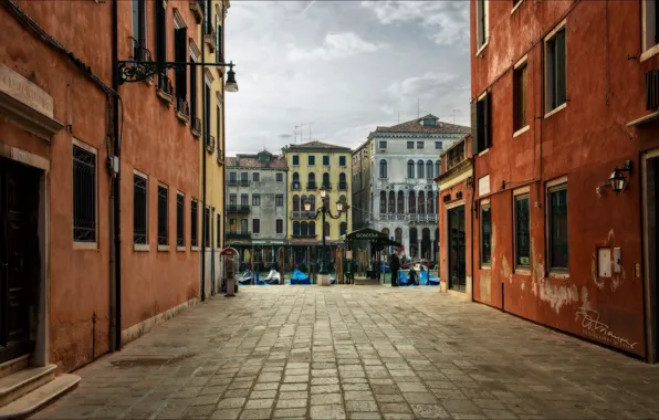 Picture street, boat, home, Italy, Venice