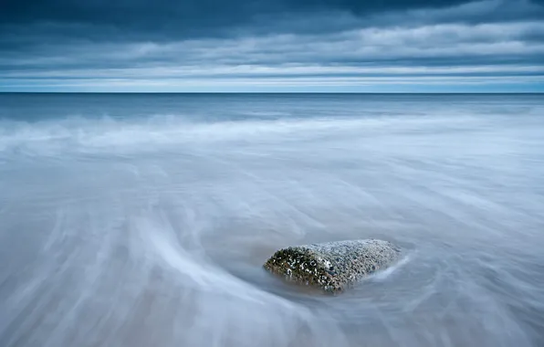 Sea, the sky, landscape, stone