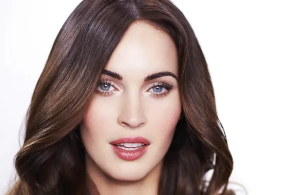 Look, Megan Fox, Megan Fox, portrait, makeup, actress, brunette, hair