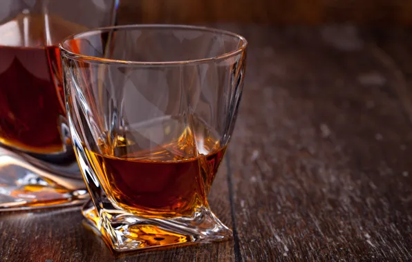 Table, glass, bottle, drink, whiskey