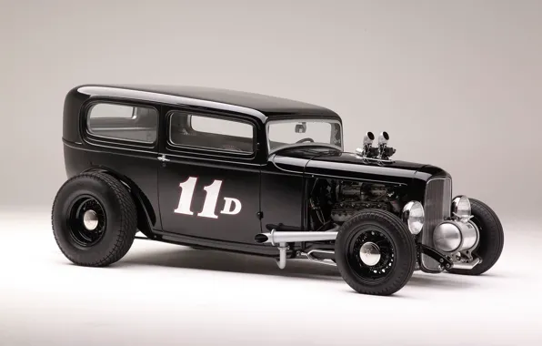 Ford, car, Hot Rod, 1932, Sedan, Tudor