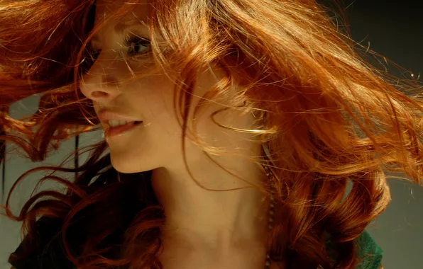 Eyes, girl, face, hair, red