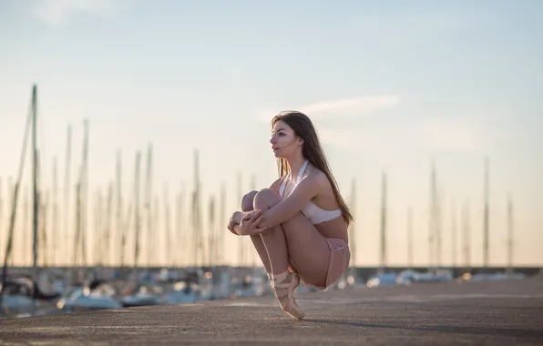 Girl, background, ballerina