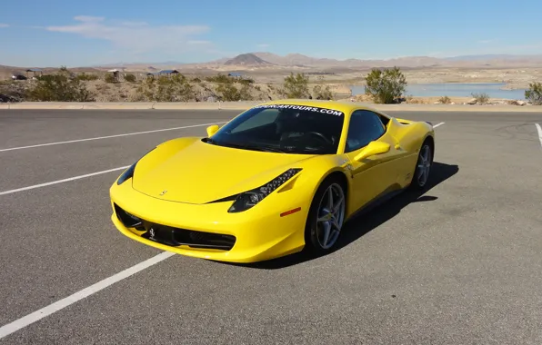 Picture ferrari, 458, italia, yellow