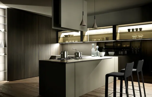Style, Villa, interior, Italy, kitchen, dining room, dining area, Italian design