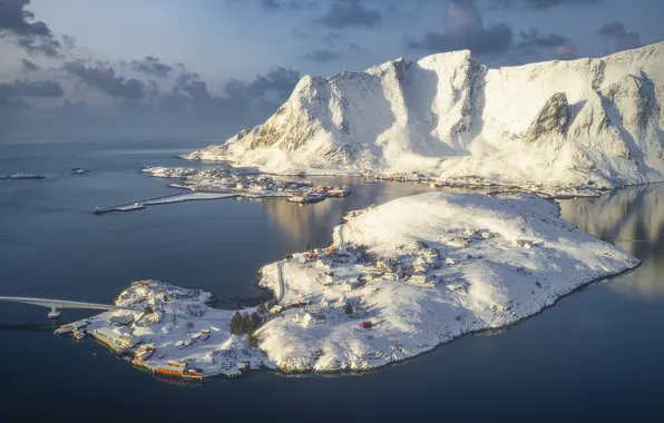 Winter, Norway, port, cold