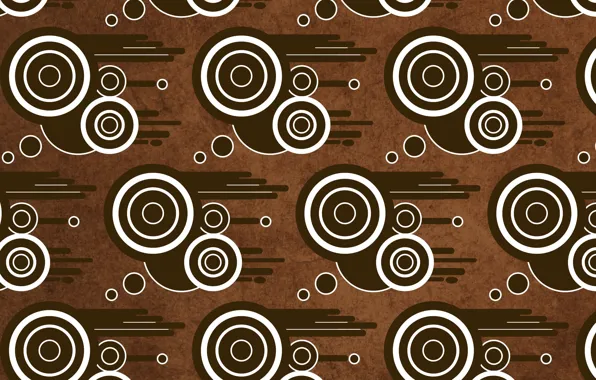 Circles, abstraction, abstract, design, brown background