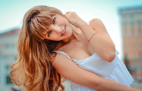 Look, pose, smile, model, portrait, makeup, dress, hairstyle