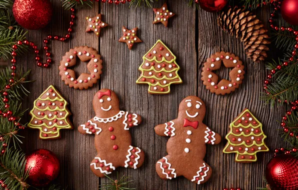 New year, cookies, Christmas, Christmas, cakes, sweet, Xmas, glaze