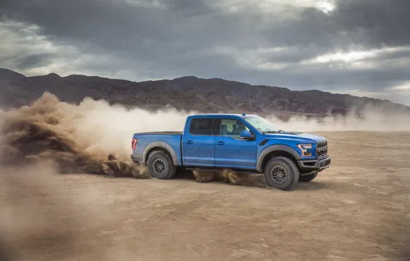 Ford, Dust, Speed, Raptor, F-150, 2019, Ford F-150 Raptor