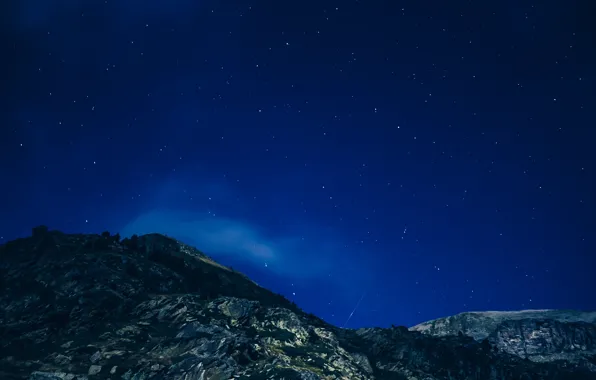 Space, sky, nature, clouds, mountain, stars, cosmos, night photography
