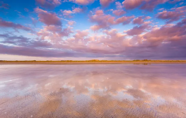 Picture lake, river, shore, horizon, stranded