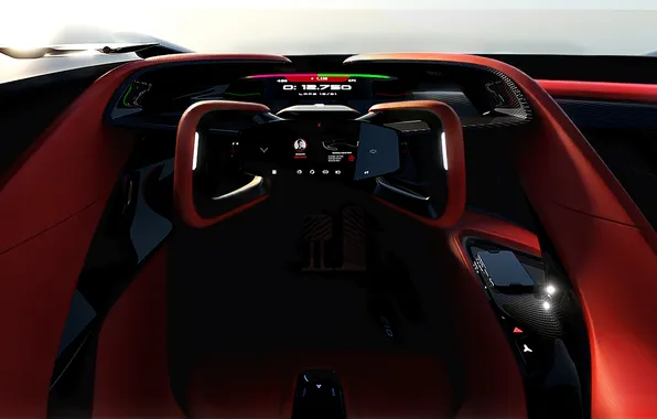 Concept, Chevrolet, the wheel, the concept car, the instrument panel, sports coupe, show car, 2025