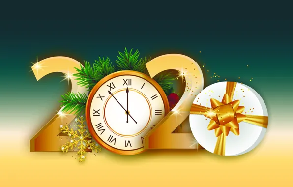 Picture arrows, New year, dial, 2020