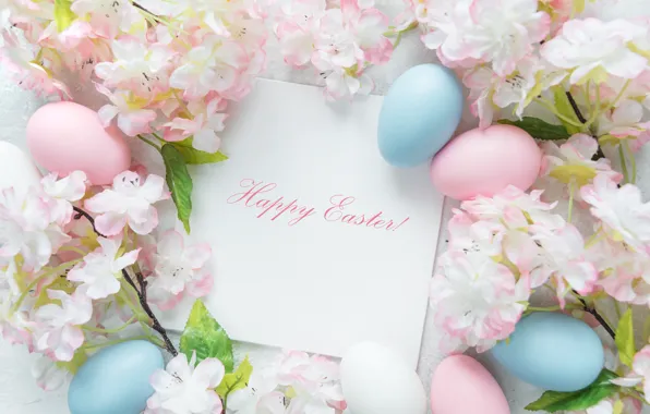 Flowers, Easter, flowers, spring, Easter, eggs, Happy