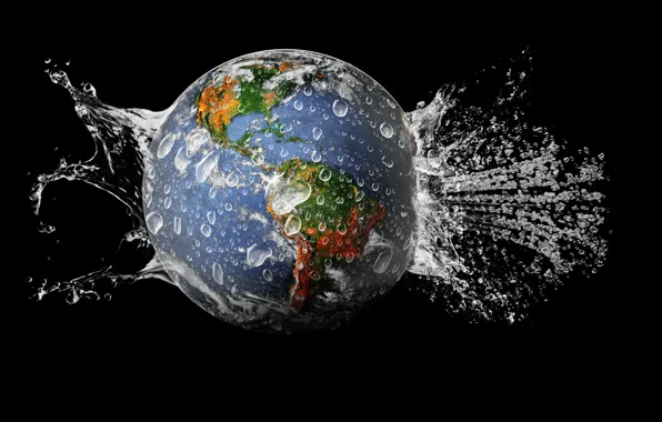 Water, drops, earth, planet