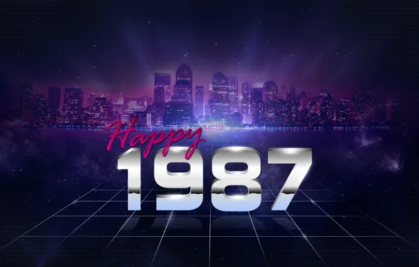 Music, The city, Stars, Electronic, Happy, 1987, Synthpop, Darkwave
