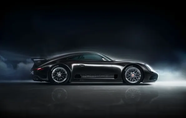 Picture black, art, Porsche, Michelin