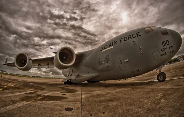 Picture aviation, the plane, the airfield