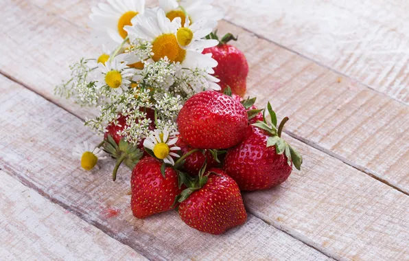 Flowers, berries, strawberry, strawberry, fresh berries