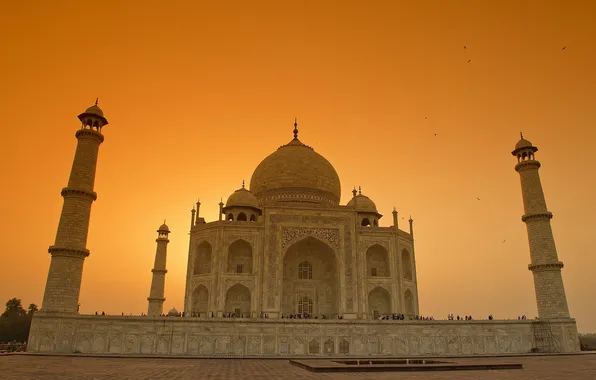Sunrise, india, Taj Mahal