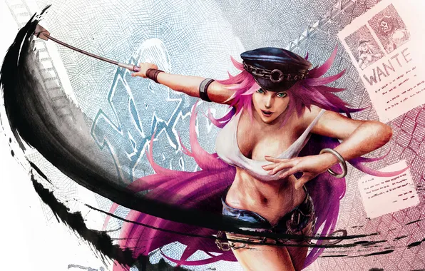 Chest, look, girl, graffiti, figure, shorts, Mike, fighter