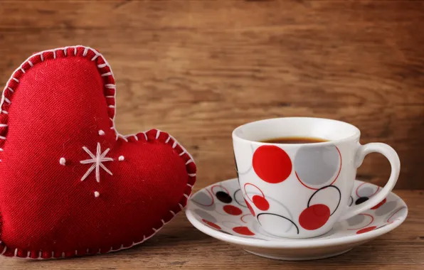 Picture love, heart, coffee, Cup, valentine's day