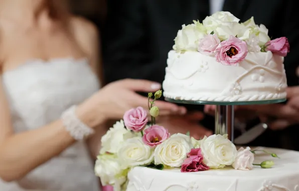 The bride, Cake, Wedding