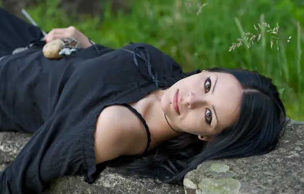 Girl, pose, background