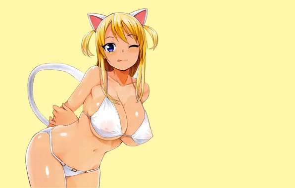 Kawaii, girl, sexy, pussy, nothing, anime, cat, short hair