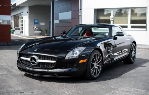 Picture Mercedes, AMG, Black, SLS, San francisco