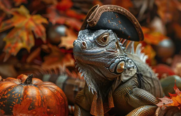 Autumn, look, pose, holiday, outfit, pumpkin, pumpkin, Halloween