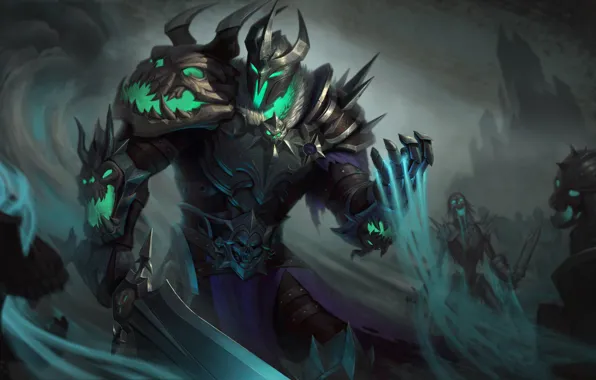 Picture armor, knight, undead, Smite