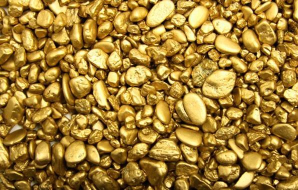 Pebbles, stones, gold, gold, bars, gold