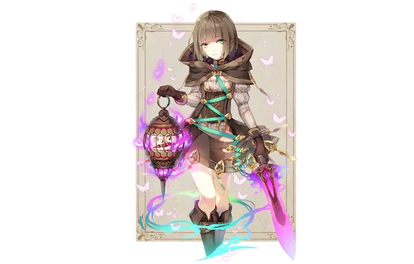 Picture girl, cell, frame, Sinoalice