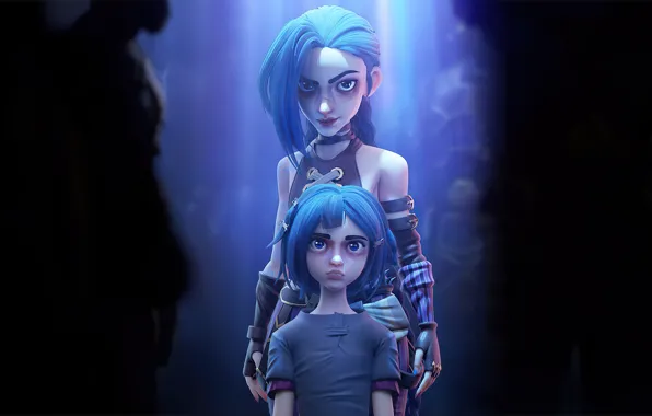 Girl, bokeh, League of Legends, fan art, League Of Legends, Jinx, Jinx, LOL