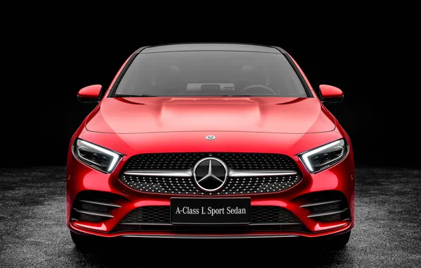 Picture Mercedes-Benz, front view, Sedan, A-Class, 2019, A200, L Sport