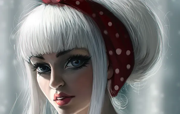 Eyes, look, girl, face, hair, white