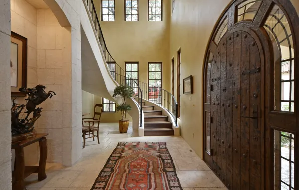Picture design, style, Villa, interior, ladder, the lobby