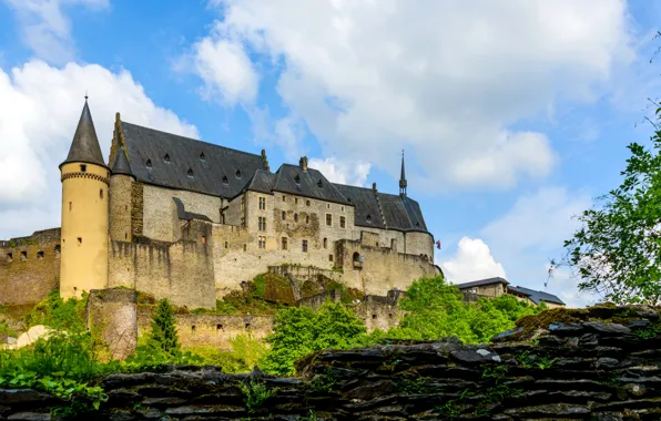 Picture the city, photo, castle, Luxembourg, Vianden castle