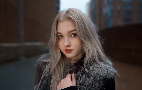 Winter, snow, sponge, the beauty, curls, Alex Four