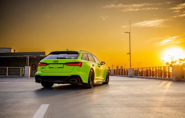 Rear view, RS6, C8, Light green