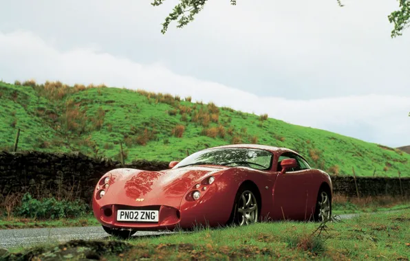 Picture red, Supercar, TVR T440