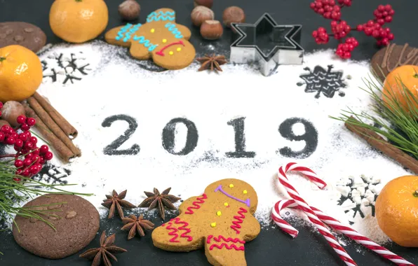 Picture decoration, New Year, Christmas, happy, Christmas, wood, New Year, cookies