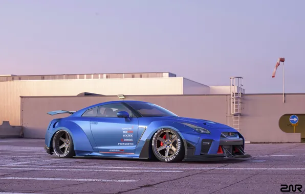 Wallpaper Auto Blue Machine Nissan Gt R Rendering Nissan Gt R Transport Vehicles For