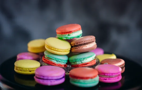 Colorful, cookies, macaroons