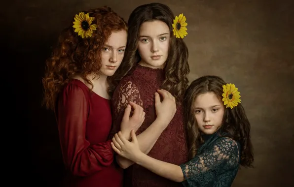 Background, girls, portrait