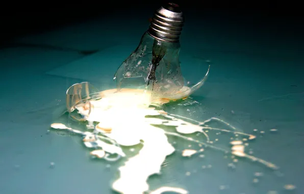 Energy, glass, light bulb, the wreckage
